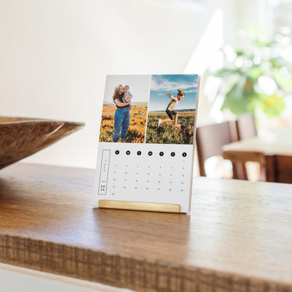 Monthly Calendar with Brass Stand