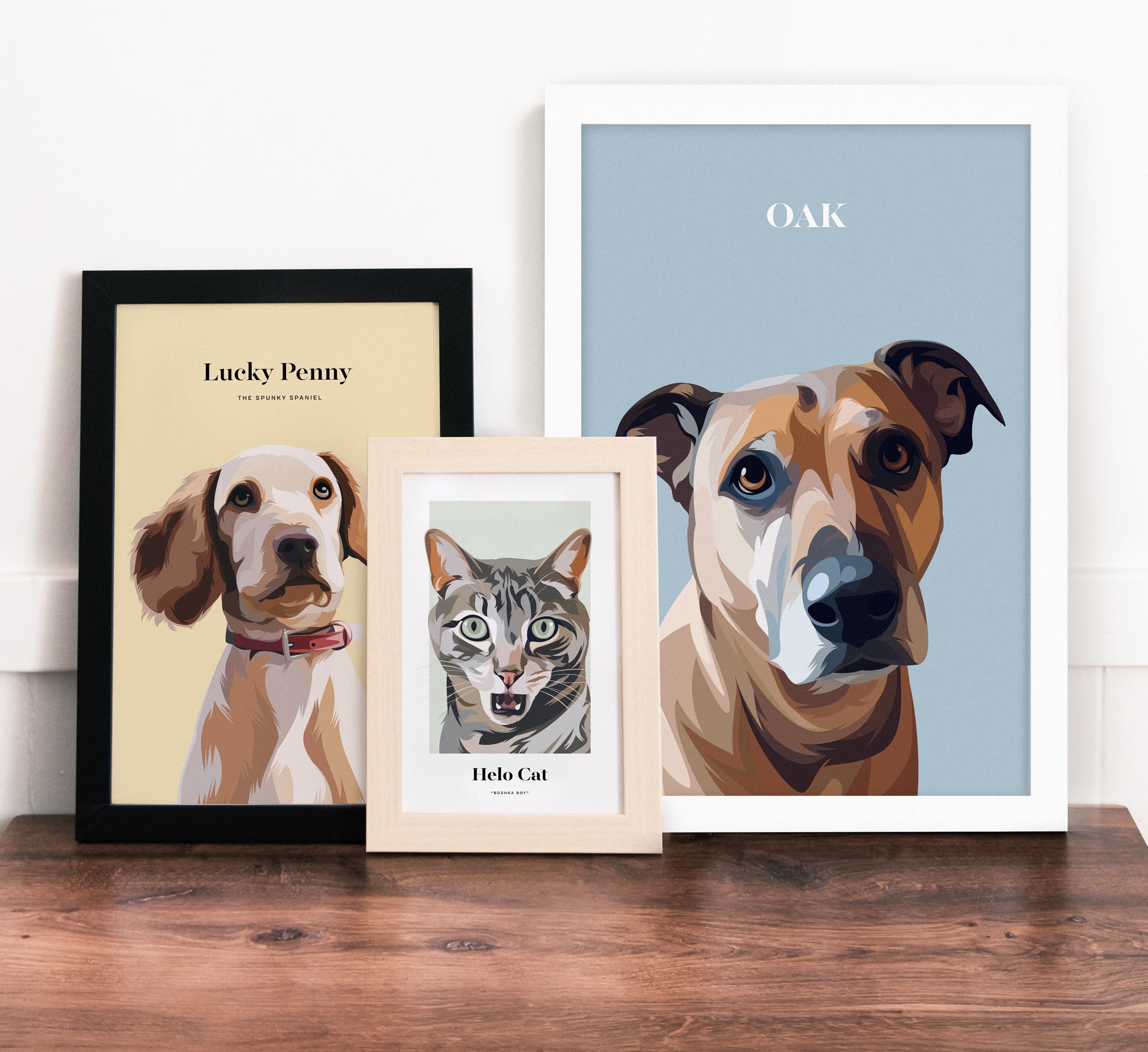 Customised Pet Portrait Illustration - shops Unique Artprint