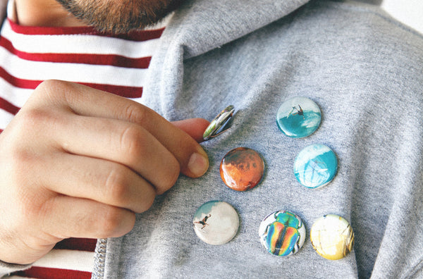 Photo Pins | Custom Photograph buttons | Social Print Studio