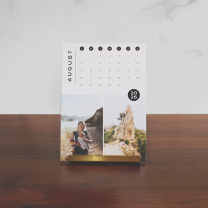 Monthly Calendar with Brass Stand