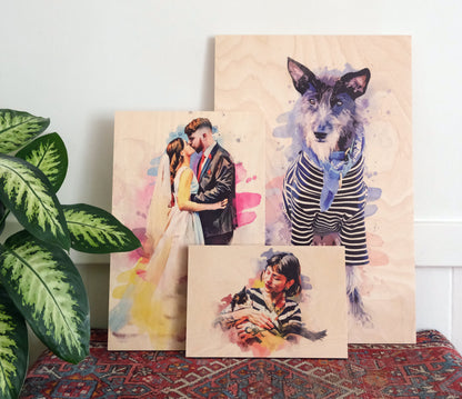 Watercolor Wood Prints