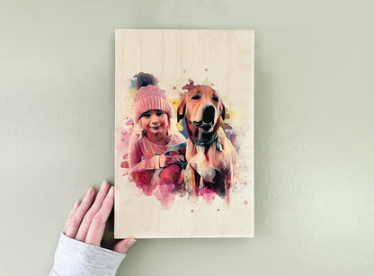 Watercolor Wood Prints