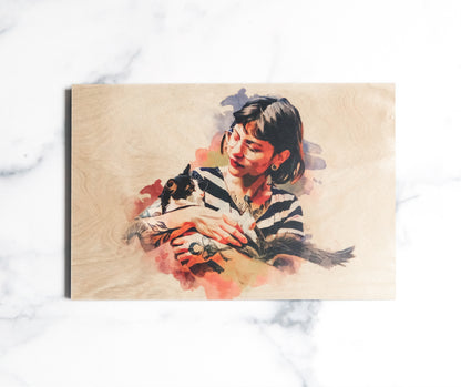 Watercolor Wood Prints