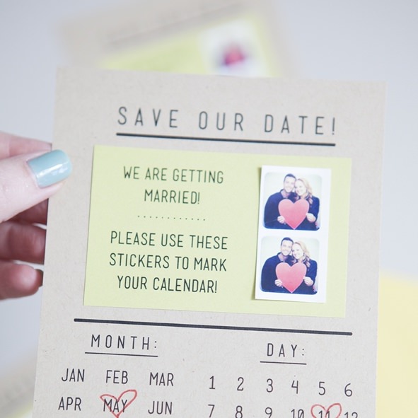 DIY Sticker Save the Dates