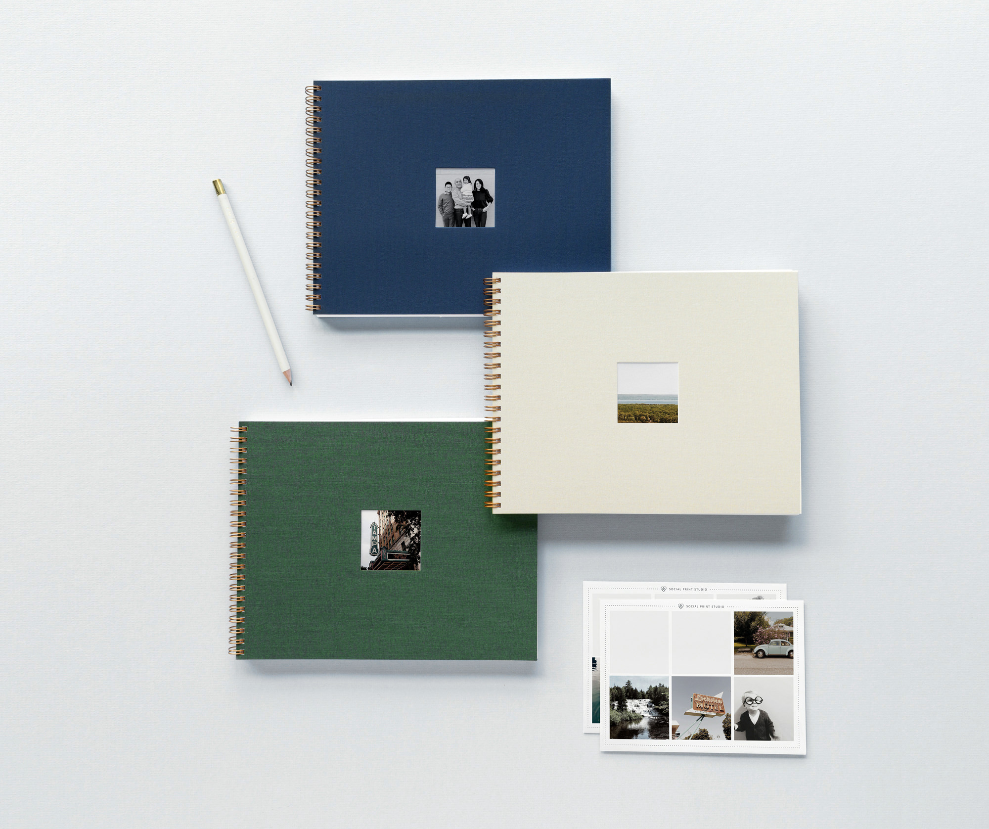 50 Pocket Mini Photo Album with Writing Space, Front Window, Polaroid