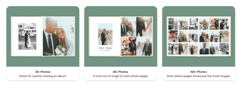 Signature Wedding Album - Custom Photo Album Design Service — Shortcake  Albums
